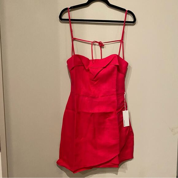 REFORMATION Lambert Linen Open Back Dress - Picture 7 of 12